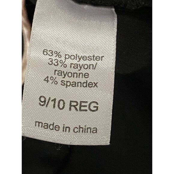 Maurices Dress Pants Women 9/10 Black 34X31.5”Stretch Polyester Blend Career - Picture 4 of 9
